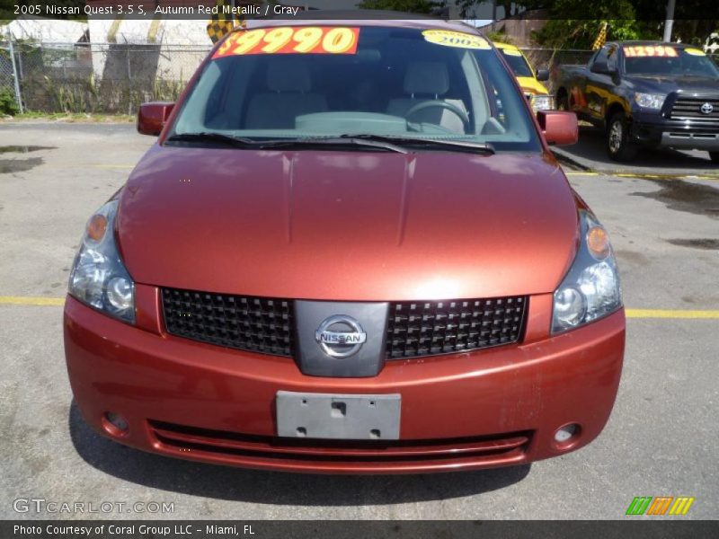 Autumn Red Metallic / Gray 2005 Nissan Quest 3.5 S