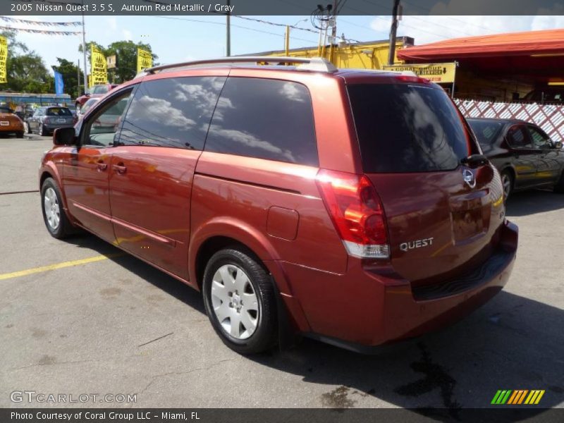 Autumn Red Metallic / Gray 2005 Nissan Quest 3.5 S