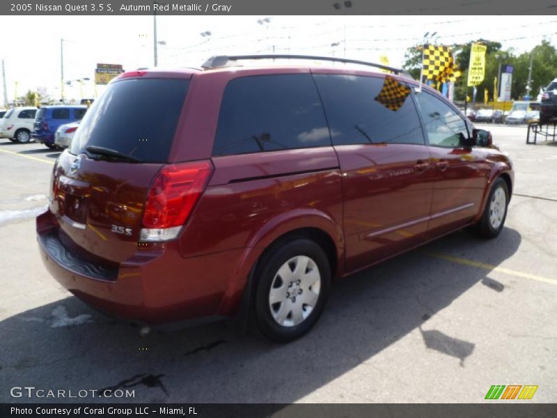 Autumn Red Metallic / Gray 2005 Nissan Quest 3.5 S