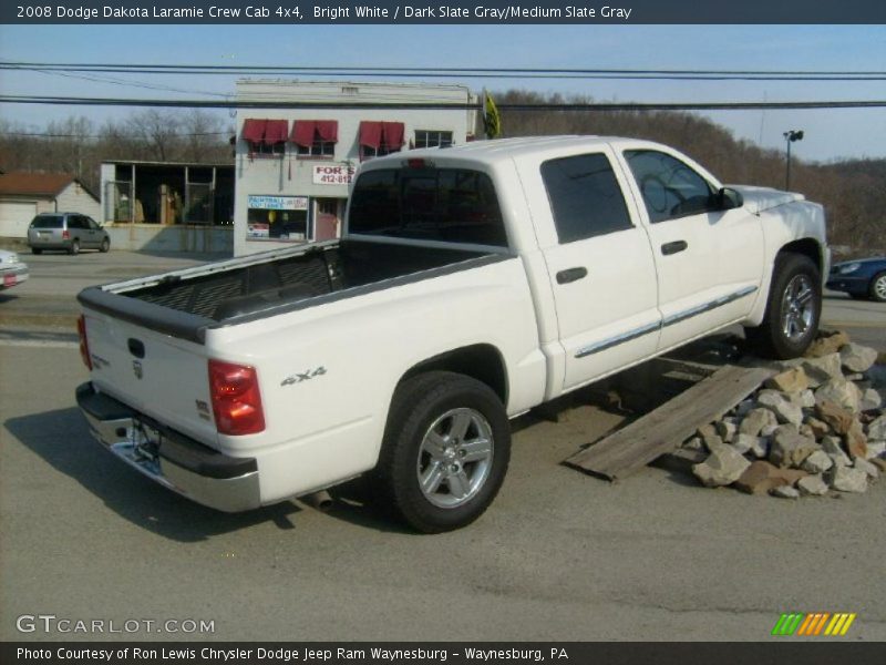 Bright White / Dark Slate Gray/Medium Slate Gray 2008 Dodge Dakota Laramie Crew Cab 4x4