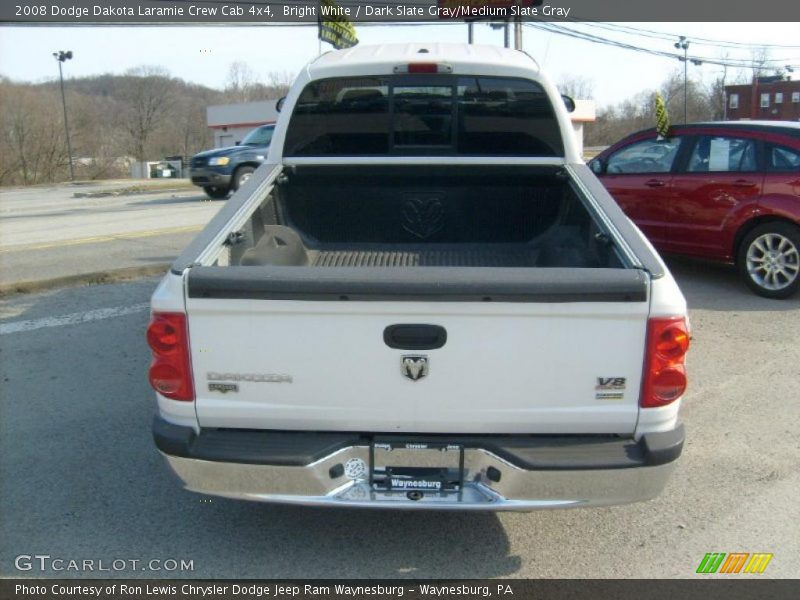 Bright White / Dark Slate Gray/Medium Slate Gray 2008 Dodge Dakota Laramie Crew Cab 4x4