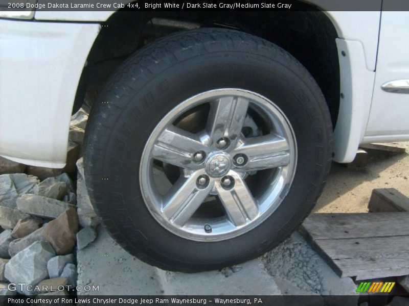 Bright White / Dark Slate Gray/Medium Slate Gray 2008 Dodge Dakota Laramie Crew Cab 4x4