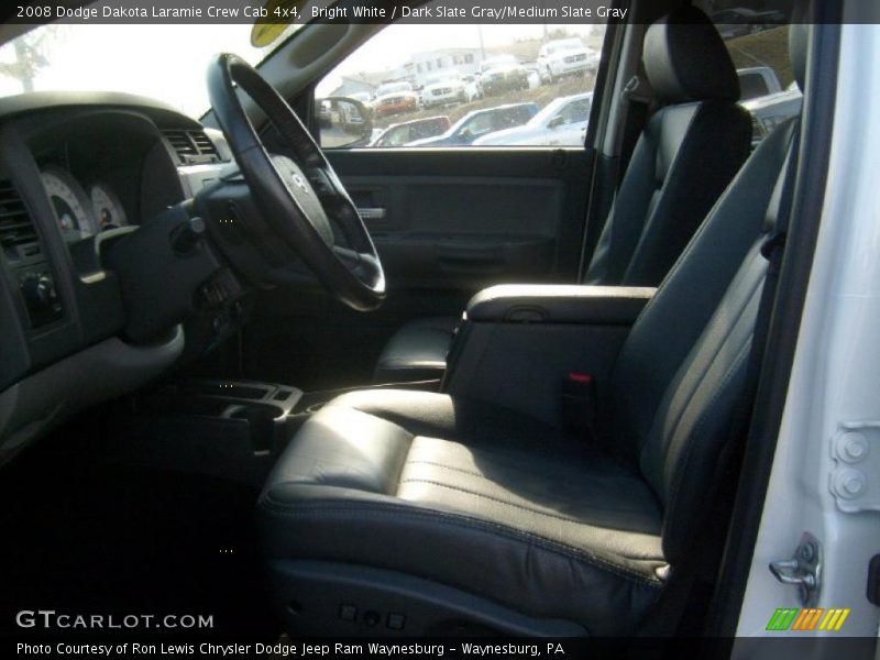 Bright White / Dark Slate Gray/Medium Slate Gray 2008 Dodge Dakota Laramie Crew Cab 4x4