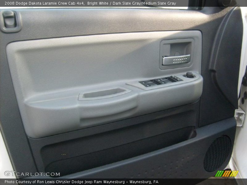 Bright White / Dark Slate Gray/Medium Slate Gray 2008 Dodge Dakota Laramie Crew Cab 4x4