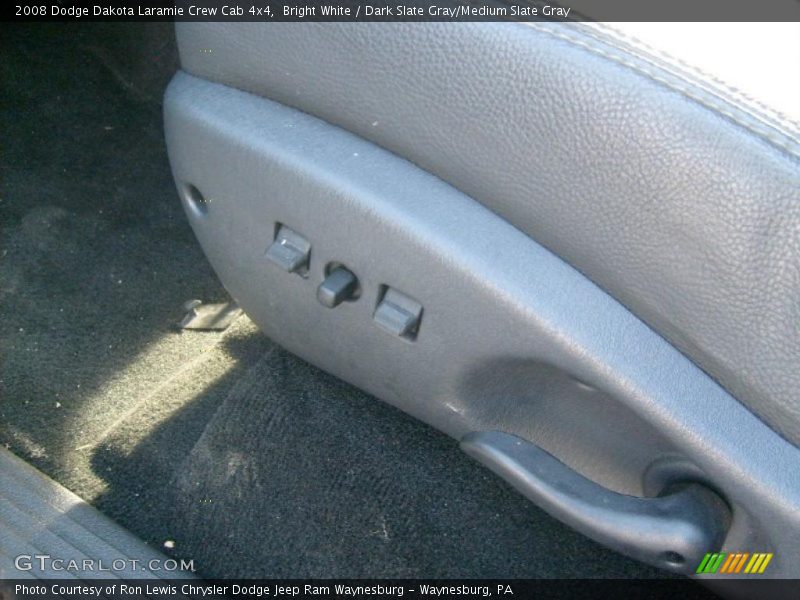 Bright White / Dark Slate Gray/Medium Slate Gray 2008 Dodge Dakota Laramie Crew Cab 4x4