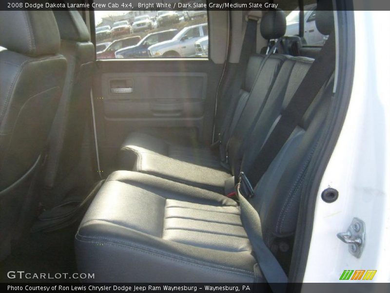 Bright White / Dark Slate Gray/Medium Slate Gray 2008 Dodge Dakota Laramie Crew Cab 4x4
