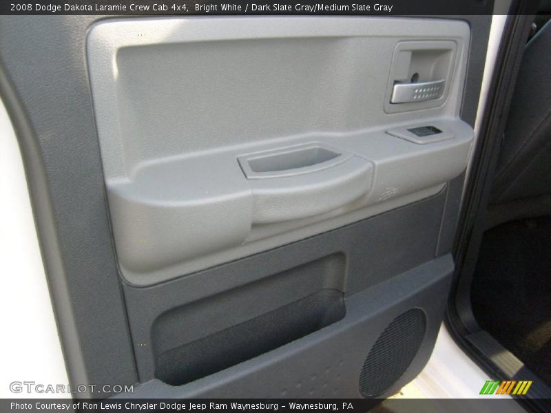 Bright White / Dark Slate Gray/Medium Slate Gray 2008 Dodge Dakota Laramie Crew Cab 4x4
