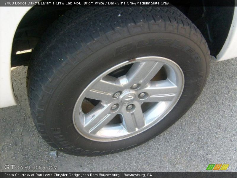 Bright White / Dark Slate Gray/Medium Slate Gray 2008 Dodge Dakota Laramie Crew Cab 4x4