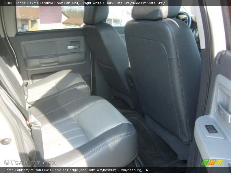 Bright White / Dark Slate Gray/Medium Slate Gray 2008 Dodge Dakota Laramie Crew Cab 4x4