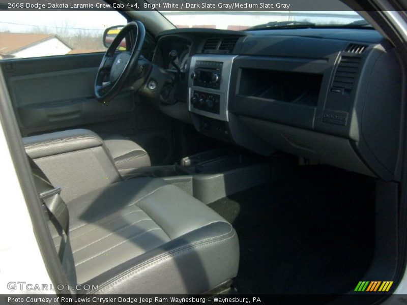 Bright White / Dark Slate Gray/Medium Slate Gray 2008 Dodge Dakota Laramie Crew Cab 4x4