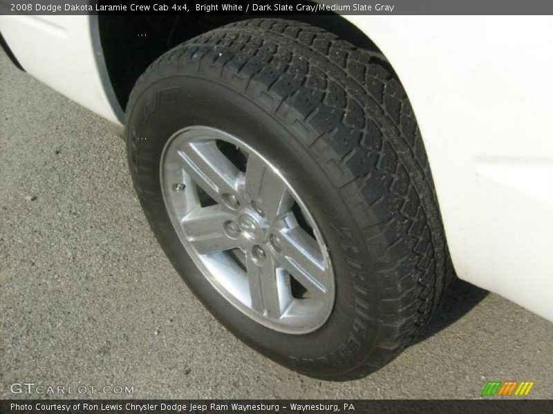 Bright White / Dark Slate Gray/Medium Slate Gray 2008 Dodge Dakota Laramie Crew Cab 4x4