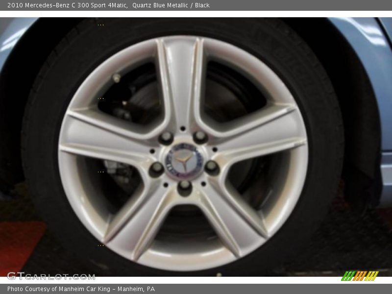 Quartz Blue Metallic / Black 2010 Mercedes-Benz C 300 Sport 4Matic