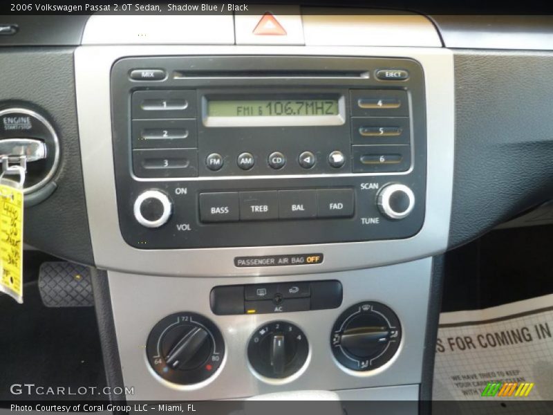 Shadow Blue / Black 2006 Volkswagen Passat 2.0T Sedan