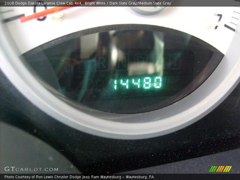 Bright White / Dark Slate Gray/Medium Slate Gray 2008 Dodge Dakota Laramie Crew Cab 4x4