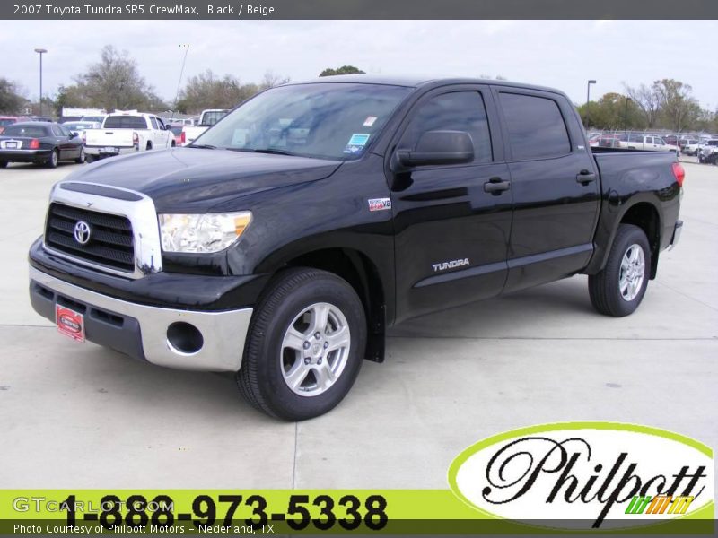 Black / Beige 2007 Toyota Tundra SR5 CrewMax