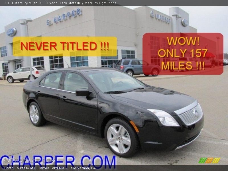 Tuxedo Black Metallic / Medium Light Stone 2011 Mercury Milan I4