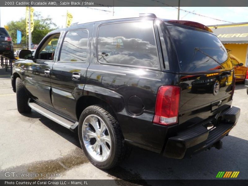 Sable Black / Shale 2003 Cadillac Escalade AWD