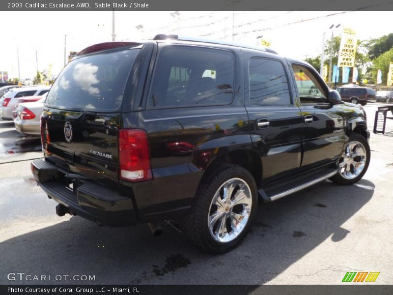 Sable Black / Shale 2003 Cadillac Escalade AWD