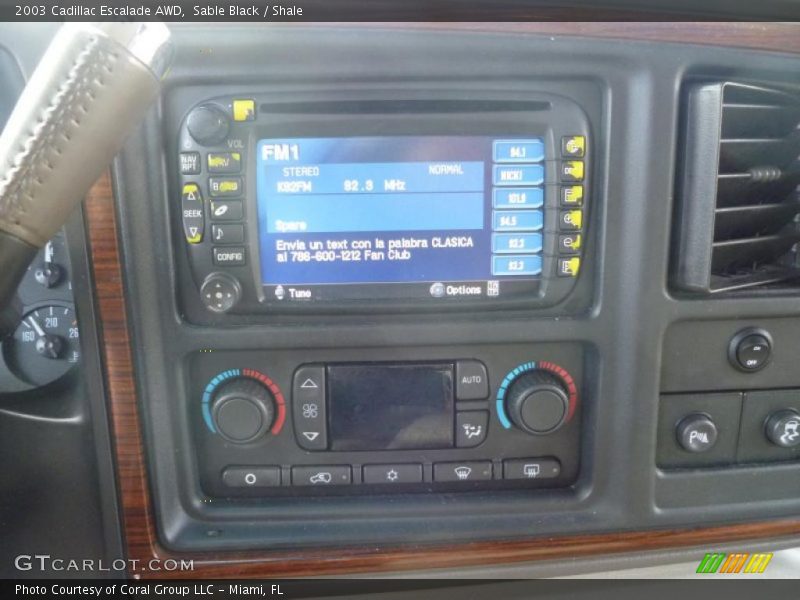 Sable Black / Shale 2003 Cadillac Escalade AWD