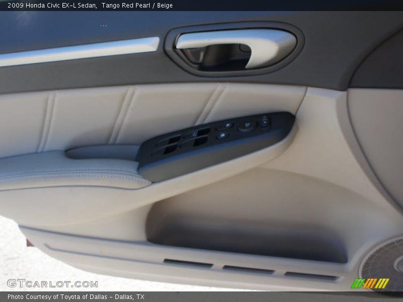 Tango Red Pearl / Beige 2009 Honda Civic EX-L Sedan
