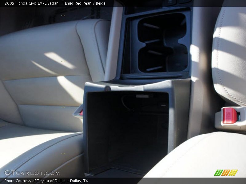 Tango Red Pearl / Beige 2009 Honda Civic EX-L Sedan
