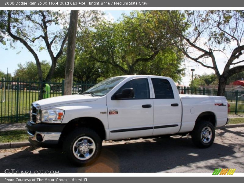 Bright White / Medium Slate Gray 2008 Dodge Ram 2500 TRX4 Quad Cab 4x4