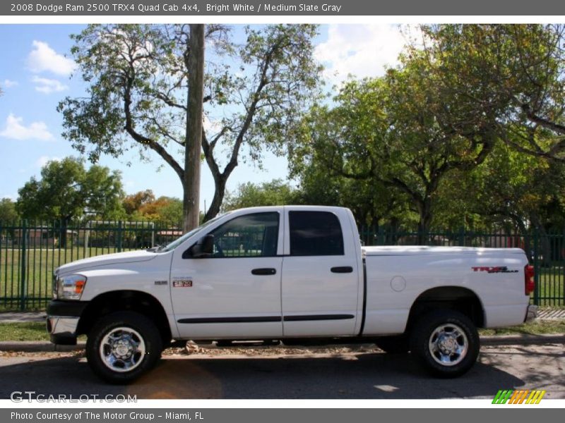 Bright White / Medium Slate Gray 2008 Dodge Ram 2500 TRX4 Quad Cab 4x4