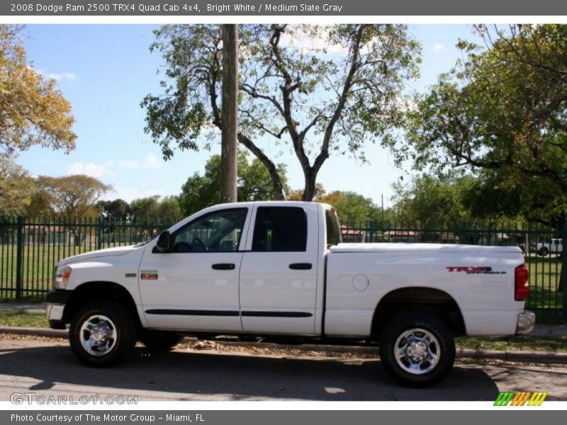 Bright White / Medium Slate Gray 2008 Dodge Ram 2500 TRX4 Quad Cab 4x4