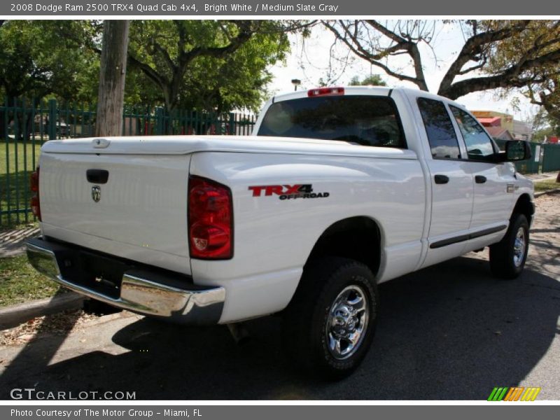 Bright White / Medium Slate Gray 2008 Dodge Ram 2500 TRX4 Quad Cab 4x4