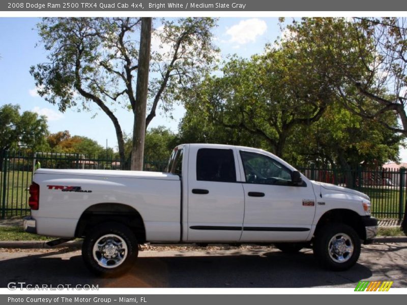 Bright White / Medium Slate Gray 2008 Dodge Ram 2500 TRX4 Quad Cab 4x4