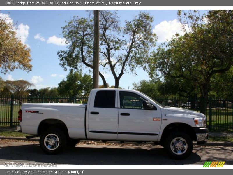 Bright White / Medium Slate Gray 2008 Dodge Ram 2500 TRX4 Quad Cab 4x4