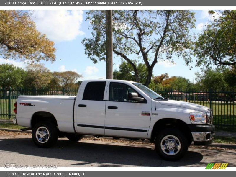 Bright White / Medium Slate Gray 2008 Dodge Ram 2500 TRX4 Quad Cab 4x4