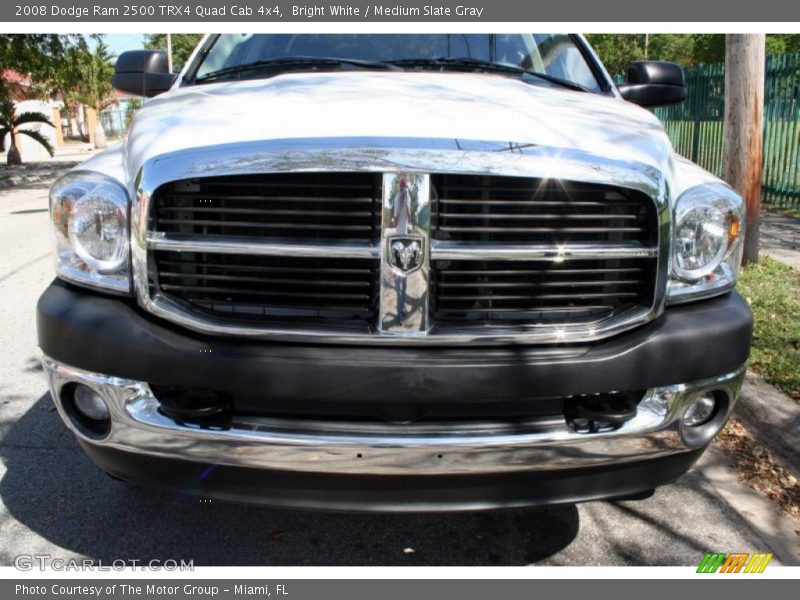 Bright White / Medium Slate Gray 2008 Dodge Ram 2500 TRX4 Quad Cab 4x4