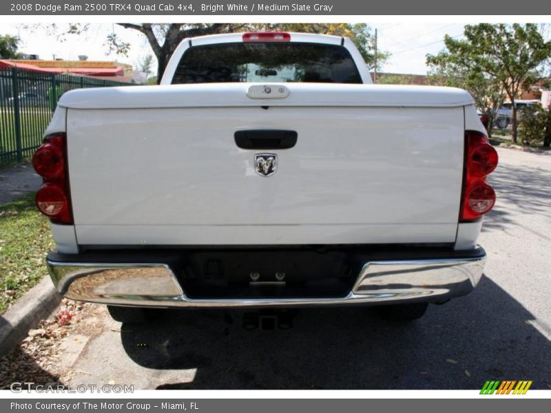 Bright White / Medium Slate Gray 2008 Dodge Ram 2500 TRX4 Quad Cab 4x4