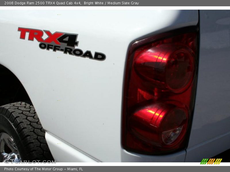 Bright White / Medium Slate Gray 2008 Dodge Ram 2500 TRX4 Quad Cab 4x4