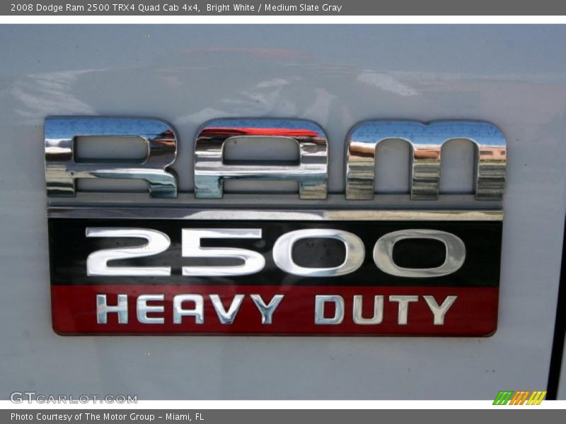 Bright White / Medium Slate Gray 2008 Dodge Ram 2500 TRX4 Quad Cab 4x4
