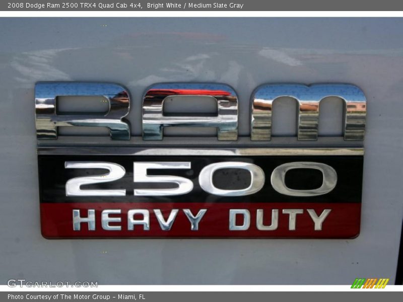 Bright White / Medium Slate Gray 2008 Dodge Ram 2500 TRX4 Quad Cab 4x4