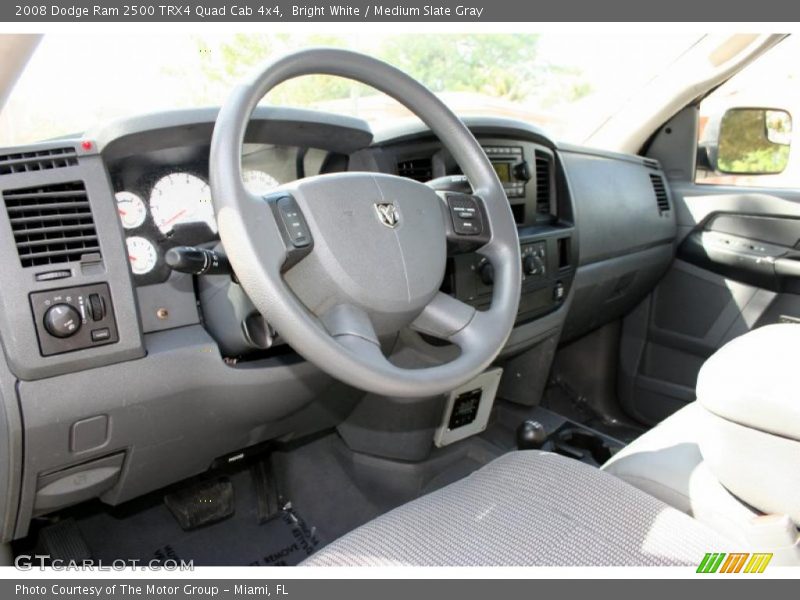 Bright White / Medium Slate Gray 2008 Dodge Ram 2500 TRX4 Quad Cab 4x4