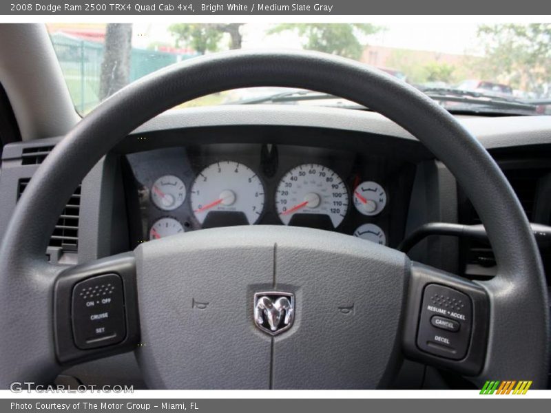 Bright White / Medium Slate Gray 2008 Dodge Ram 2500 TRX4 Quad Cab 4x4
