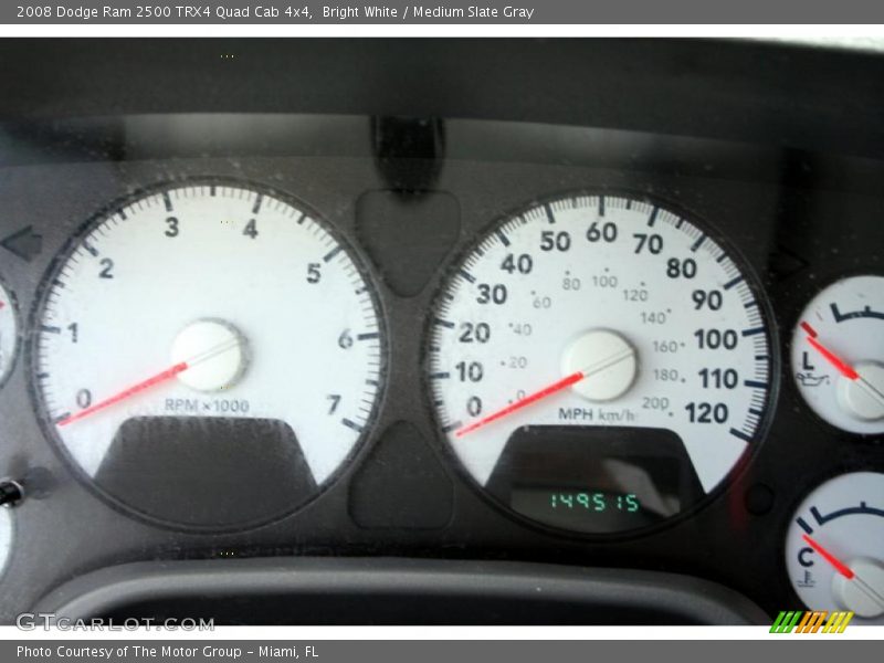 Bright White / Medium Slate Gray 2008 Dodge Ram 2500 TRX4 Quad Cab 4x4