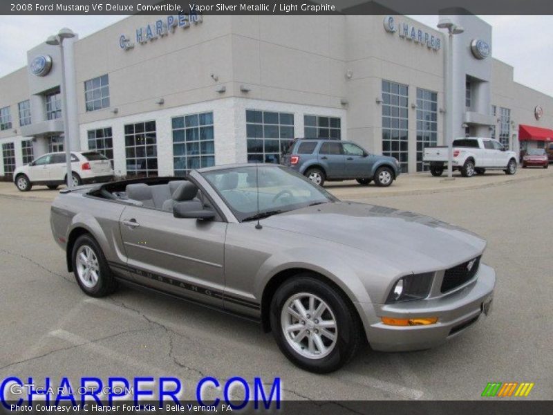 Vapor Silver Metallic / Light Graphite 2008 Ford Mustang V6 Deluxe Convertible