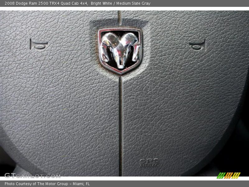 Bright White / Medium Slate Gray 2008 Dodge Ram 2500 TRX4 Quad Cab 4x4