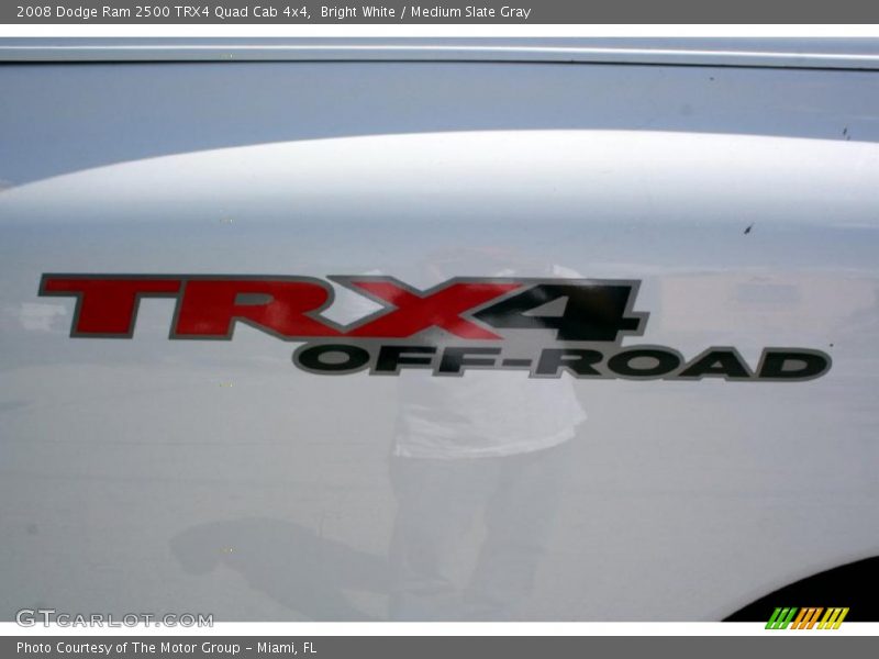 Bright White / Medium Slate Gray 2008 Dodge Ram 2500 TRX4 Quad Cab 4x4