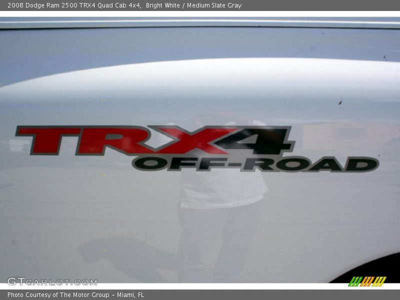 Bright White / Medium Slate Gray 2008 Dodge Ram 2500 TRX4 Quad Cab 4x4