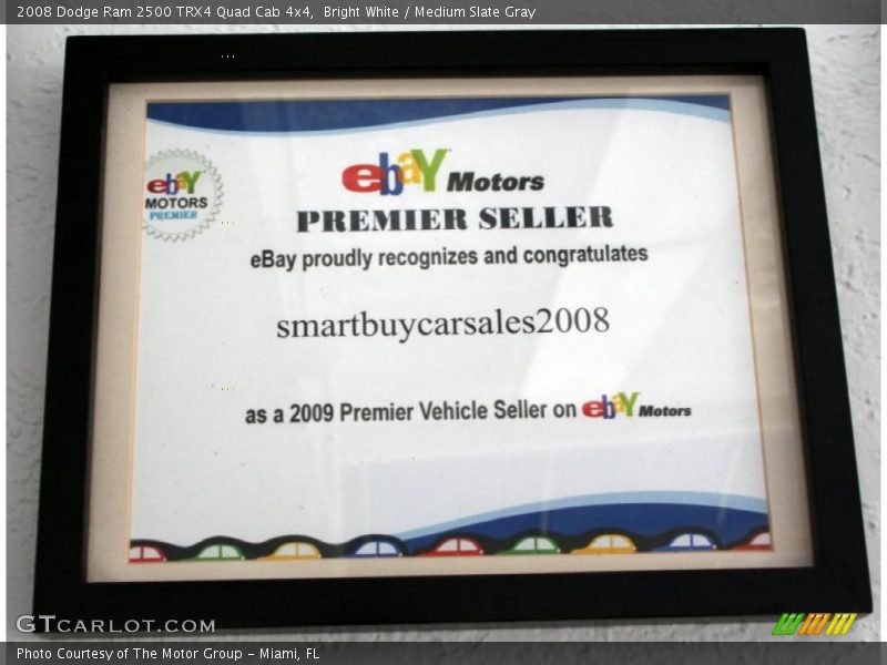 Bright White / Medium Slate Gray 2008 Dodge Ram 2500 TRX4 Quad Cab 4x4