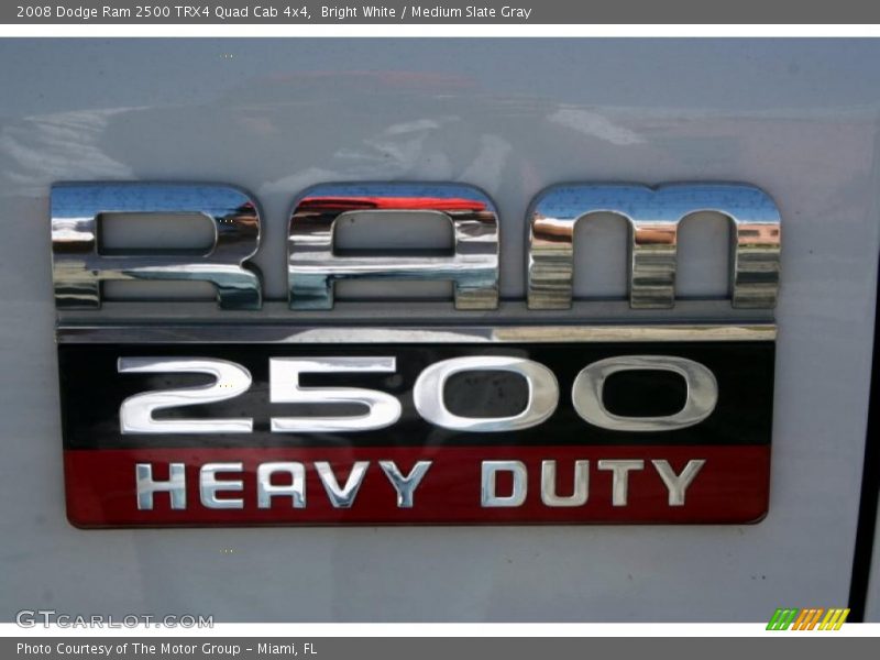 Bright White / Medium Slate Gray 2008 Dodge Ram 2500 TRX4 Quad Cab 4x4