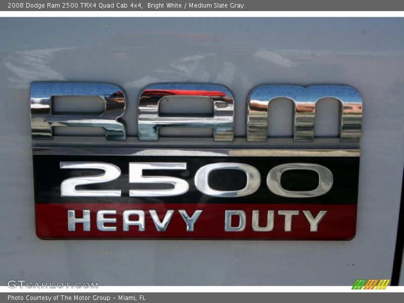 Bright White / Medium Slate Gray 2008 Dodge Ram 2500 TRX4 Quad Cab 4x4