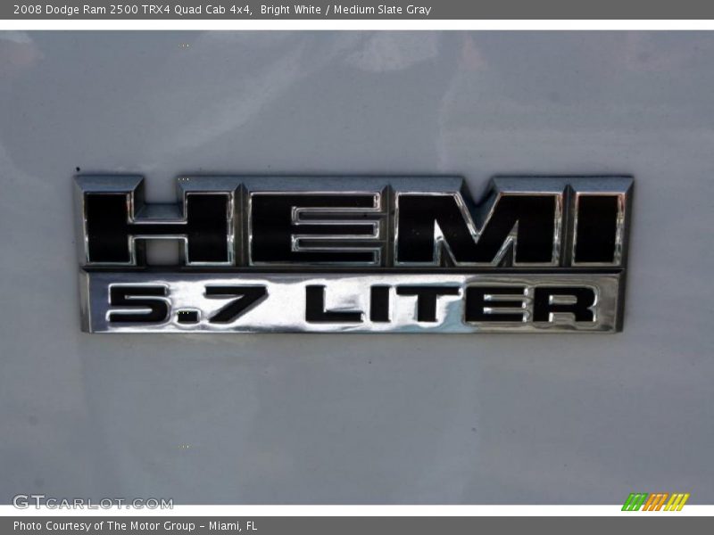 Bright White / Medium Slate Gray 2008 Dodge Ram 2500 TRX4 Quad Cab 4x4