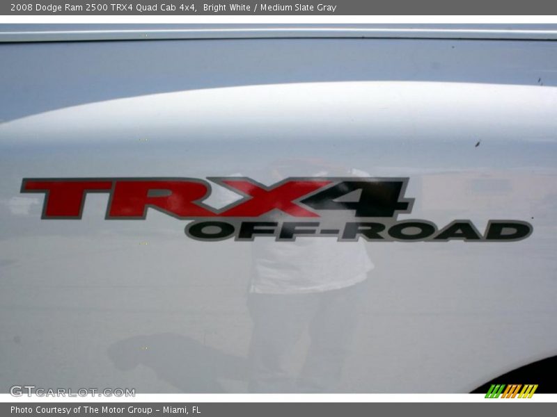 Bright White / Medium Slate Gray 2008 Dodge Ram 2500 TRX4 Quad Cab 4x4