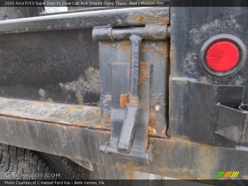 Red / Medium Flint 2003 Ford F350 Super Duty XL Crew Cab 4x4 Chassis Dump Truck